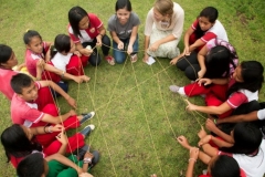 Riza Joy Apatan, 20, VSO-ICS volunteer from the Philippines. Riza works alongside UK volunteer Hannah Goulding. They conduct and environmental awareness raising workshops and mobilise local youth groups to protect  the Carood Watershed in Bohol.